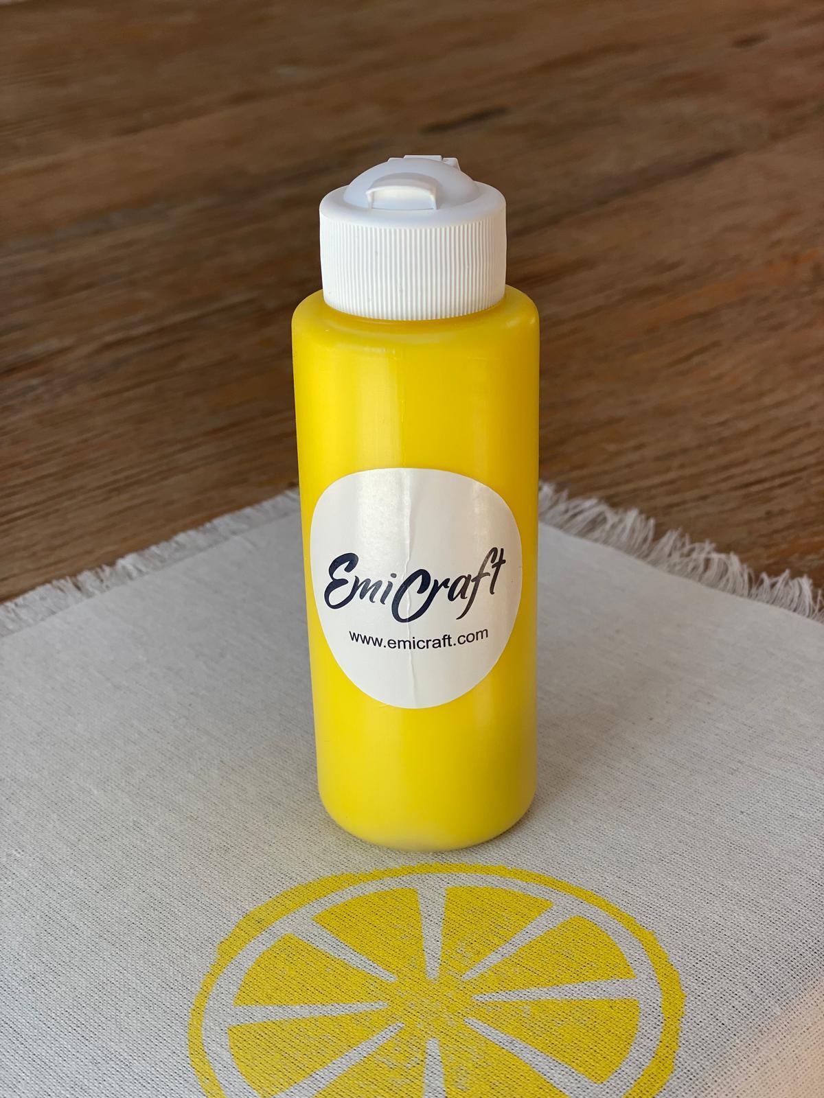 Kumaş Boyası Tekirdağ Sarısı 125ml - EmicraftKumaş Boyası Tekirdağ Sarısı 125mlKumaş Boyası