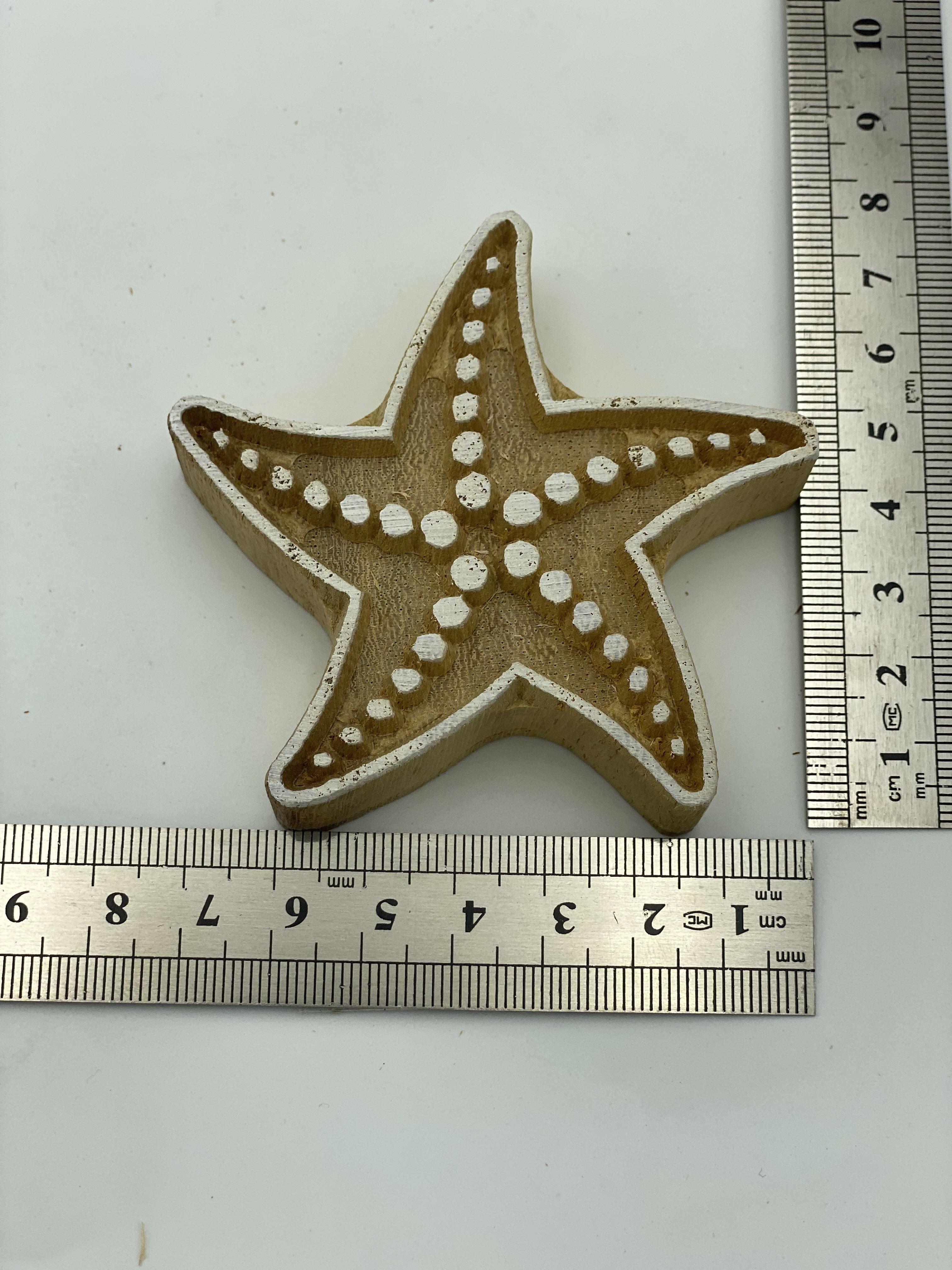 Mini Deniz Yıldızı Tahta Baskı Kalıbı 954 - EmicraftMini Shell Tahta Baskı Kalıbı 954Mini Deniz Modeller