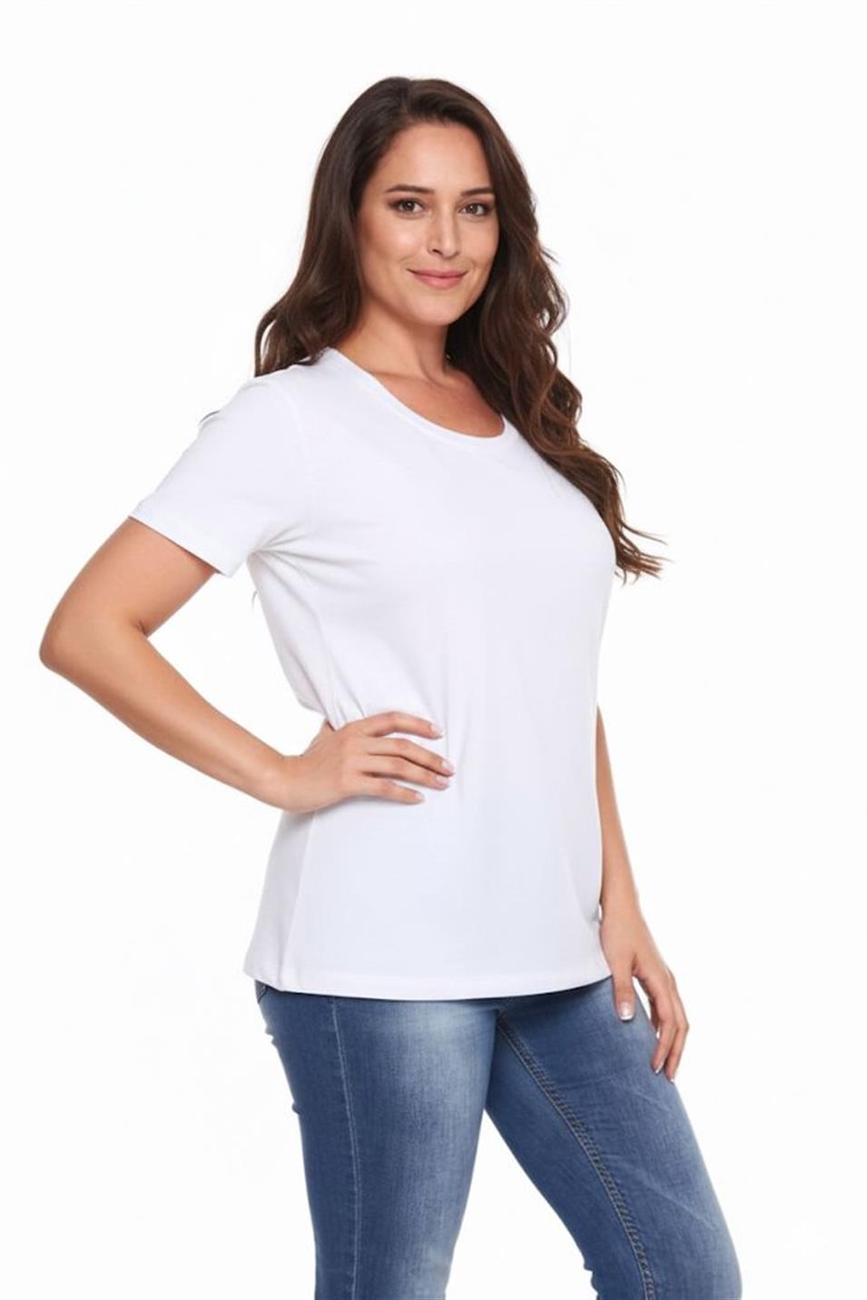 Beyaz Tişört Kısa Kol Beyaz