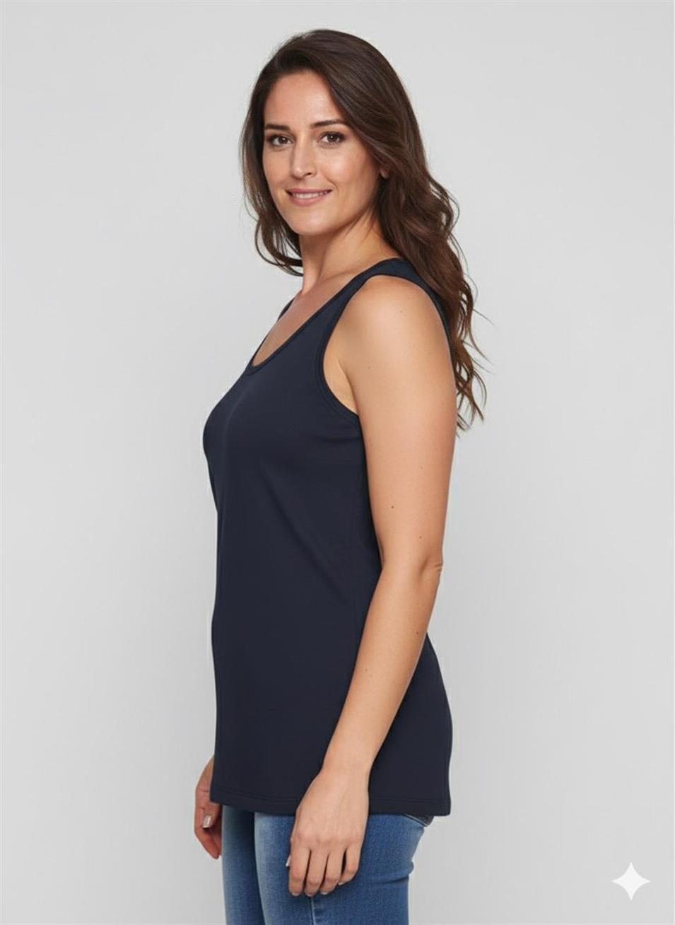 Lacivert Atlet Sıfır Kol Lacivert