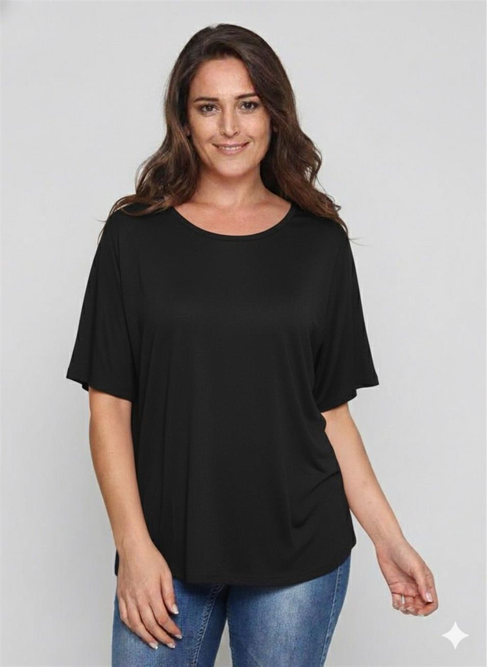 Siyah Tişört Kısa Kol Siyah