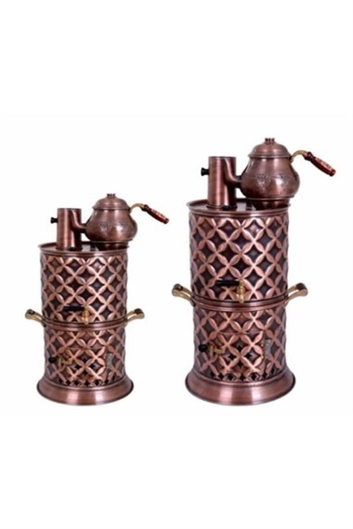 Anka Odunlu Bakır Semaver 10 Litre ODS10 