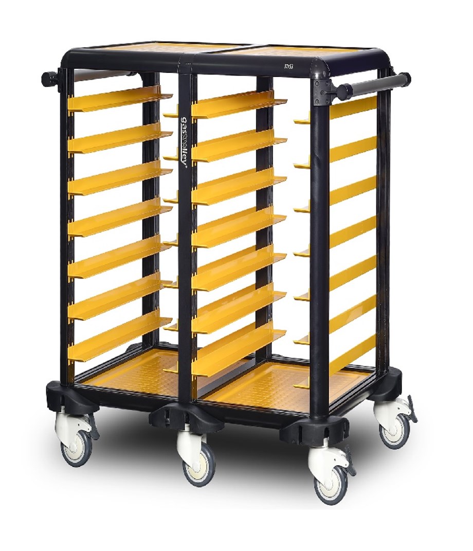 Gastrolley 14 Raflı İkili Tepsi Taşıma Arabası Etrafı Açık 101x71x99 Cm