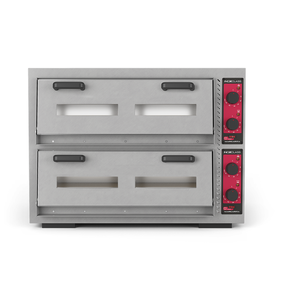 İnoxclass Çift Katlı Pizza Fırını Elektrikli 30 cm x 18 Pizza Kapasiteli Margarita M902E 