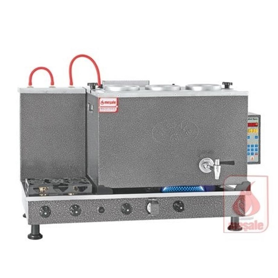 Meşale 3 Demlikli Chromat Akıllı Full Otomatik Elektrik-Ng-Lpg Çay Kazanı CHAFO3