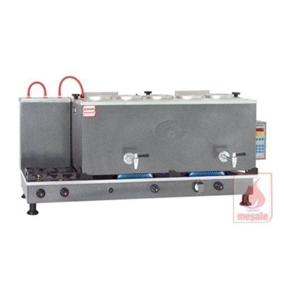 Meşale 5 Demlikli Chromat Akıllı Full Otomatik Elektrik-Ng-Lpg Çay Kazanı CHAFO5