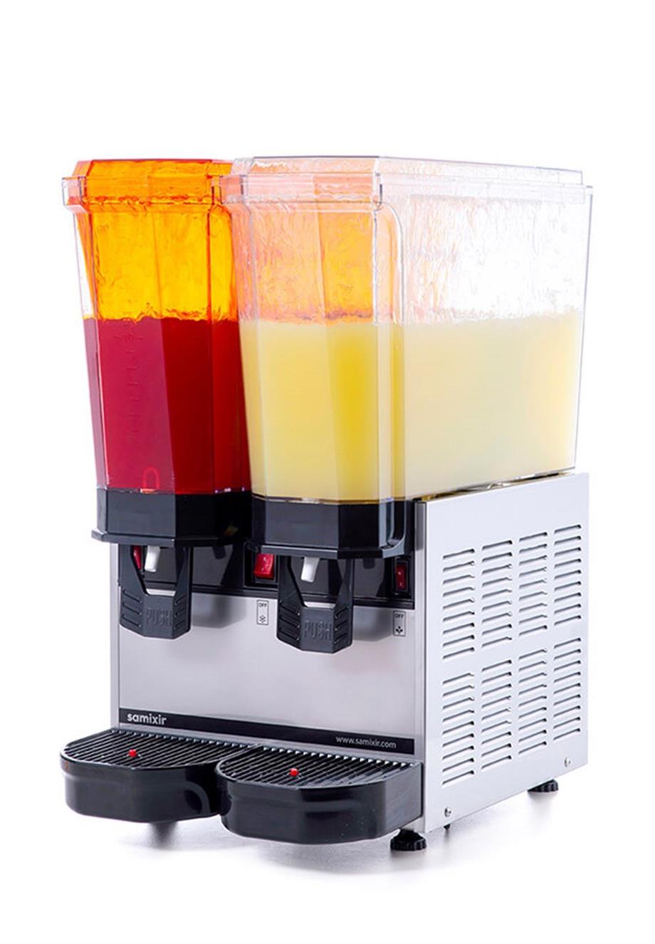 Samixir Klasik Twin Soğuk İçecek Dispenseri Inox 20+20 Lt Fıskiyeli