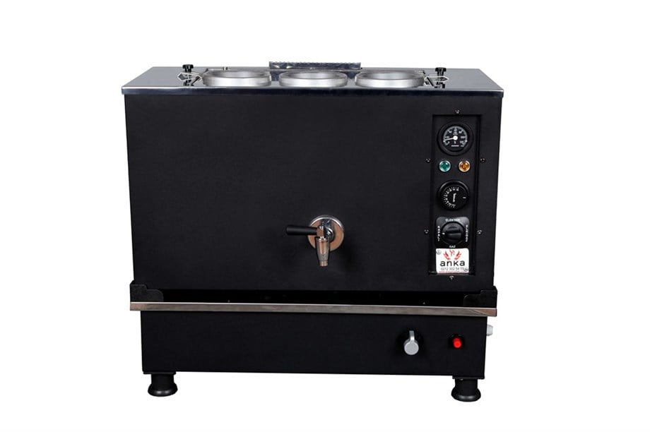 Anka 3 Demlikli Black Pro Kompakt Otomatik Çay Kazanı Elektrik-Ng-LPG BPKO3
