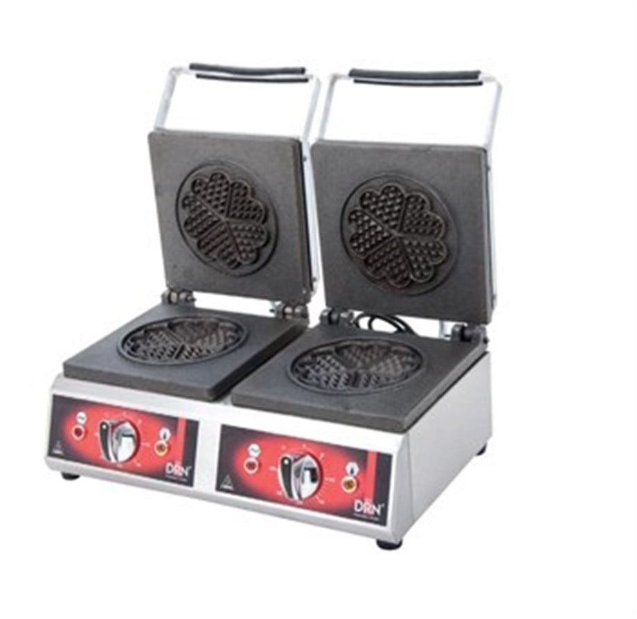 DRN Elektrikli Waffle Makinesi İkili Yonca DRNWY-2 