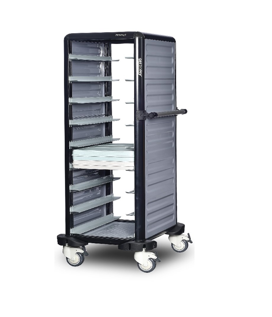 Gastrolley 9 Raflı Termo Tepsi Taşıma Arabası Etrafı Açık 57x71x149 Cm