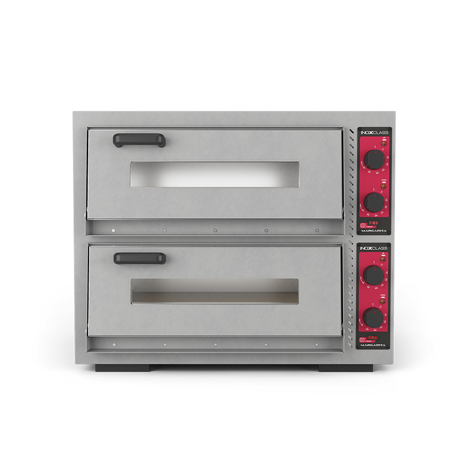 İnoxclass Çift Katlı Pizza Fırını Elektrikli 30 cm x 8 Pizza Kapasiteli Margarita M502E