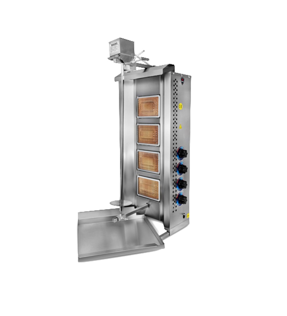 Mars 5 'Li Üstten Motorlu Döner Ocağı Gazlı UST-05G