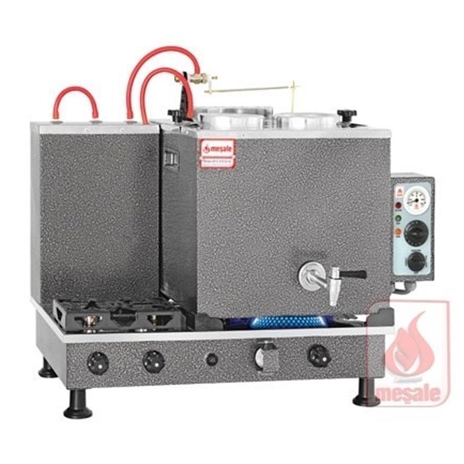 Meşale 2 Demlikli Chromat Turbo Max Full Otomatik Elektrik-Ng-Lpg Çay Kazanı CHTFO2