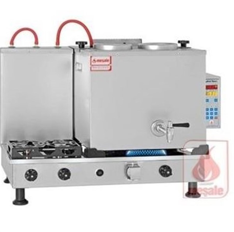 Meşale 2 Demlikli İnox Akıllı Full Otomatik Elektrik-Ng-Lpg Çay Kazanı INAFO2 