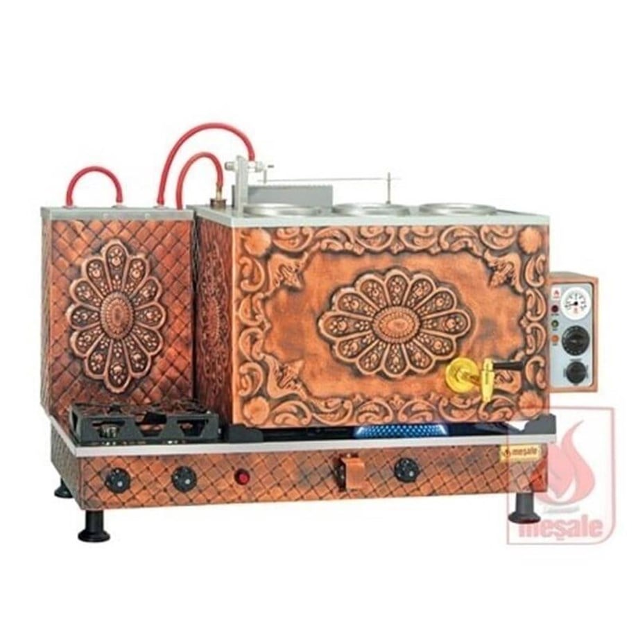 Meşale 3 Demlikli Antik Klasik Full Elektrikli Çay Kazanı ANKFE3