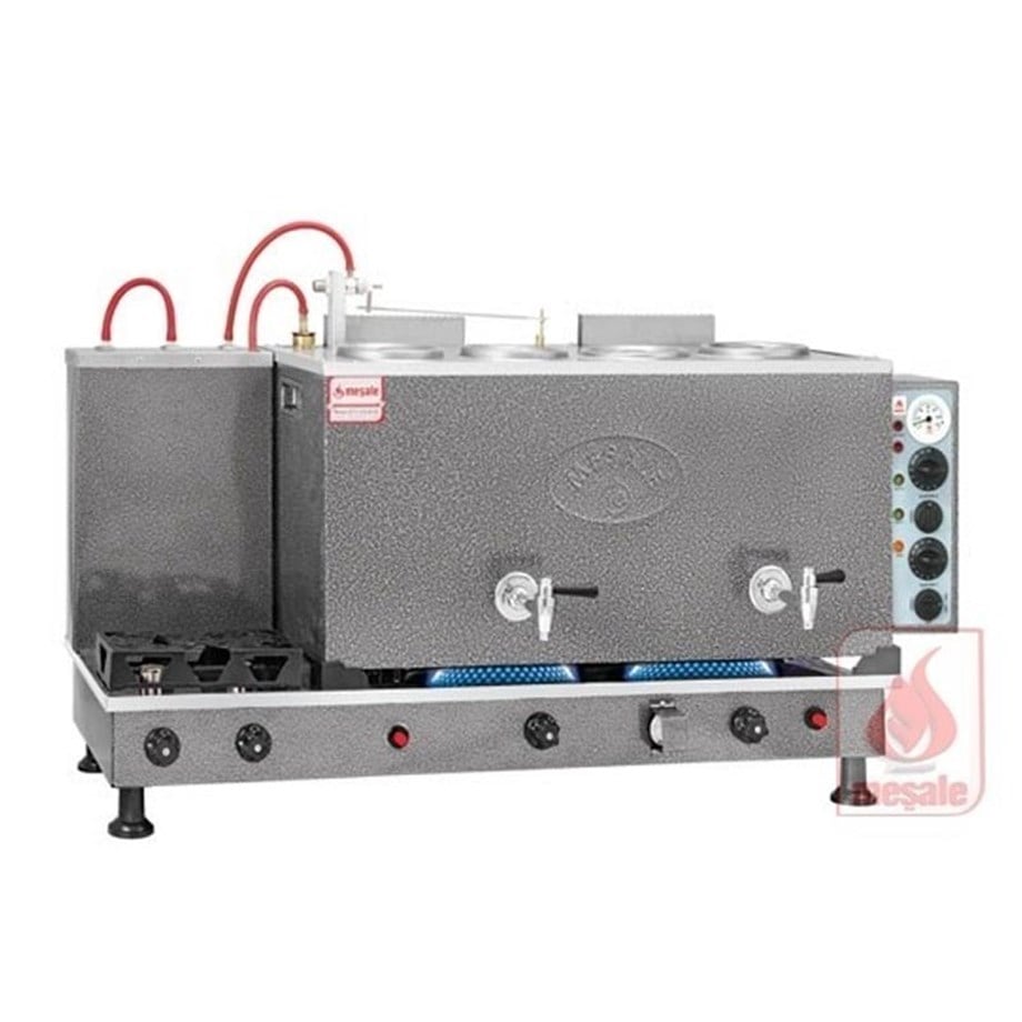 Meşale 4 Demlikli Chromat Klasik Full Otomatik Elektrik-Ng-Lpg Çay Kazanı CHKFO4