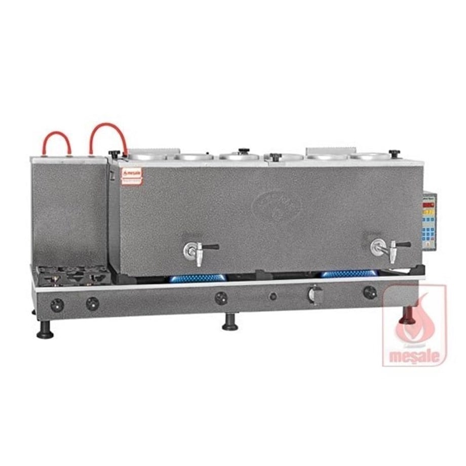 Meşale 6 Demlikli Chromat Akıllı Full Otomatik Elektrik-Ng-Lpg Çay Kazanı CHAFO6