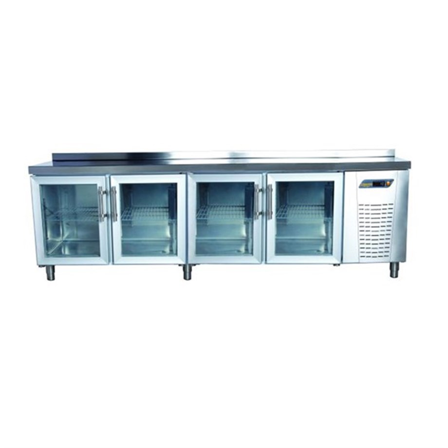 Ndustrio 4 Kapılı Tezgah Tip Gastronorm Buzdolabı Cam Kapılı TPG-74-GD