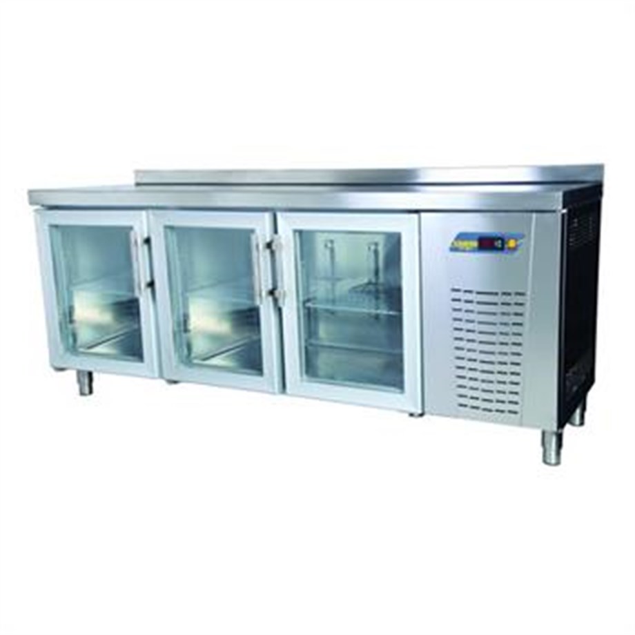 Ndustrio Tezgah Tip 3 Cam Kapılı Gastronorm Buzdolabı TPG-73-GD