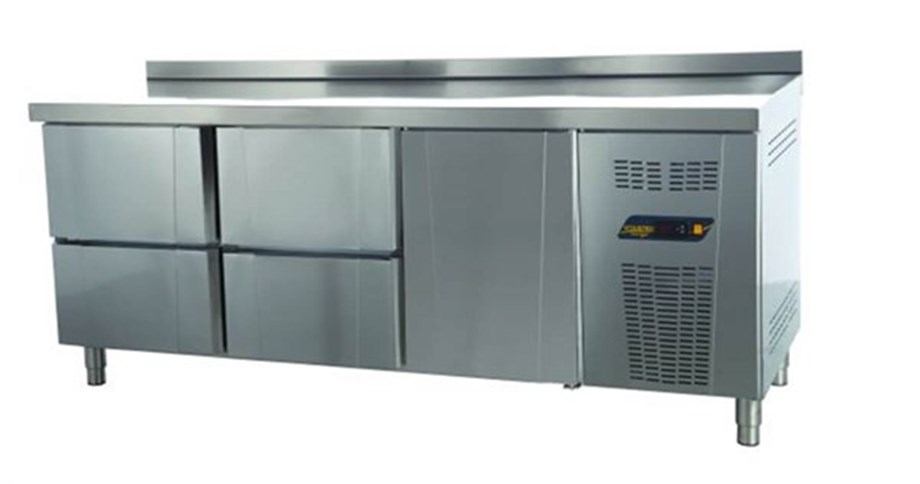 Ndustrio Tezgah Tip Gastronorm Buzdolabı, 2 Çekmeceli + 2 Kapılı TPG-73-2D