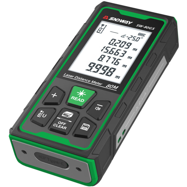 SW-80GS Yeşil Lazerli 80 Metre Lazermetre | Şarjlı ve IP68 Korumalı Lazermetrebrand> zoofarm