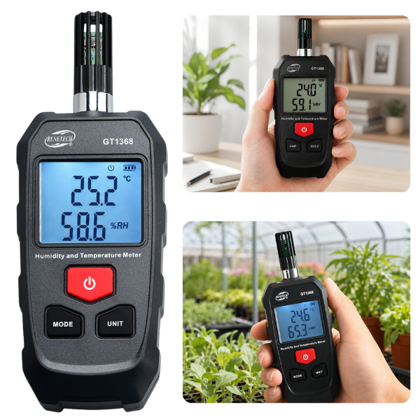 Benetech GT1368 El Tipi Sıcaklık ve Nem Ölçer Taşınabilir Nem Ölçerlerbrand> zoofarm