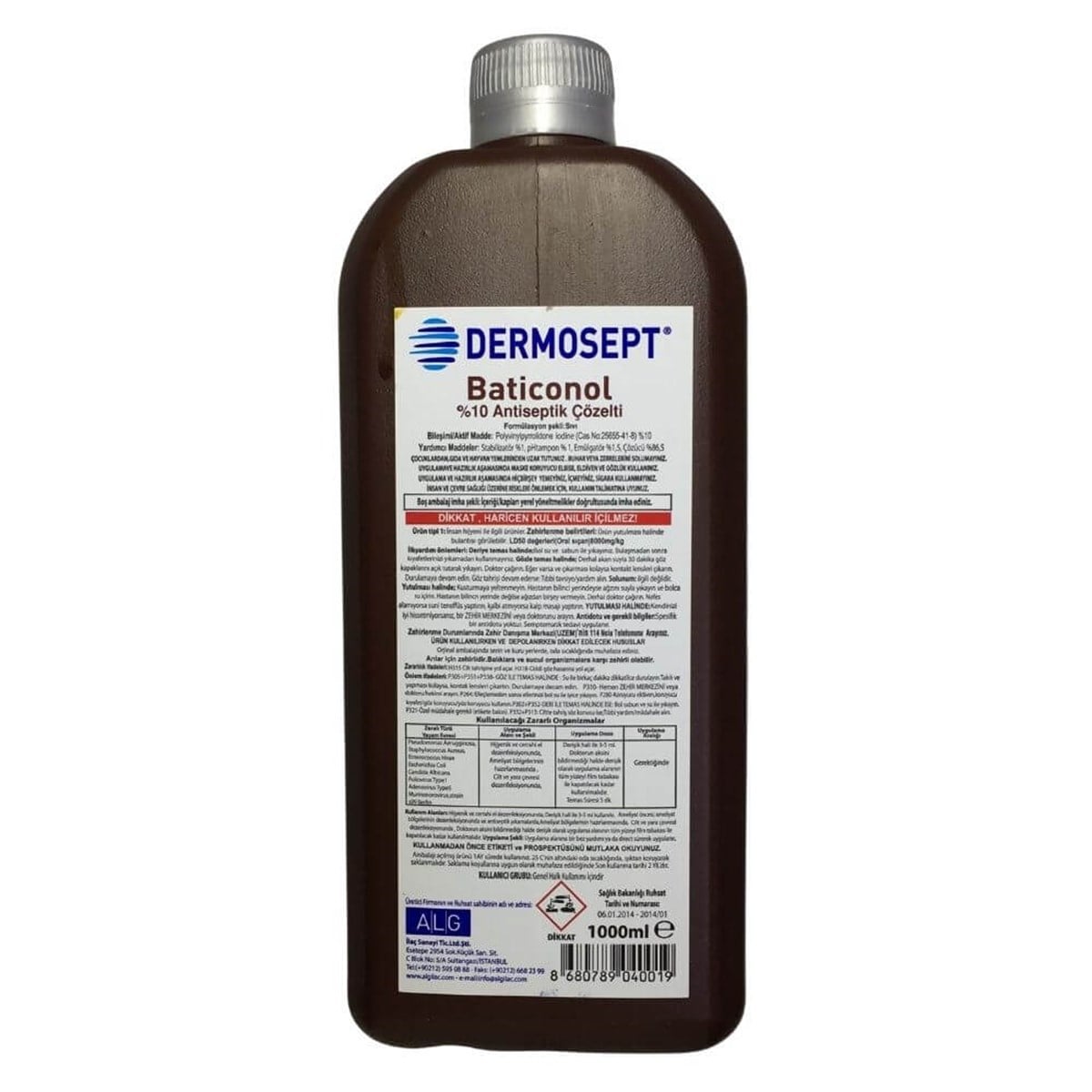DERMOSEPT BATİCONOL ANTİSEPTİK ÇÖZELTİ