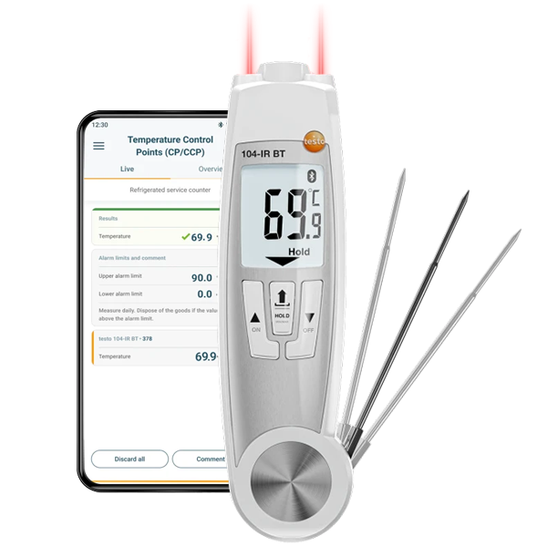Testo 104 IR BT Akıllı Lazerli ve Problu Gıda Termometresibrand>zoofarm.com.tr | Hayvan ve Hayvancılığa Dair Ne Ararsan Burada Bulacaksın.Testo 104 IR BT Akıllı Lazerli ve Problu Gıda Termometresi ENJEKTÖRbrand> zoofarm
