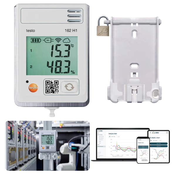 Testo 162 H1 Sıcaklık ve Nem Wifi Datalogger Datalogger Çeşitleribrand> zoofarm