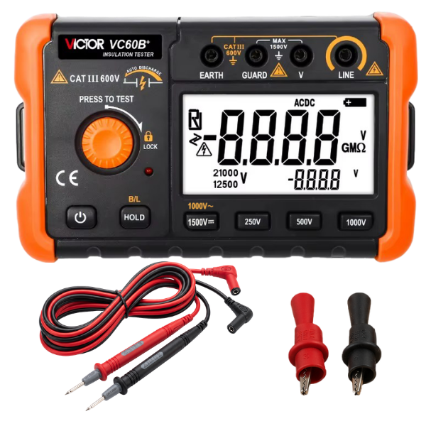 Victor VC60B+ İzolasyon Direnci Test Cihazı 5GΩ | 1000V Megaohmmetre Elektrik Ölçüm Cihazlarıbrand> zoofarm