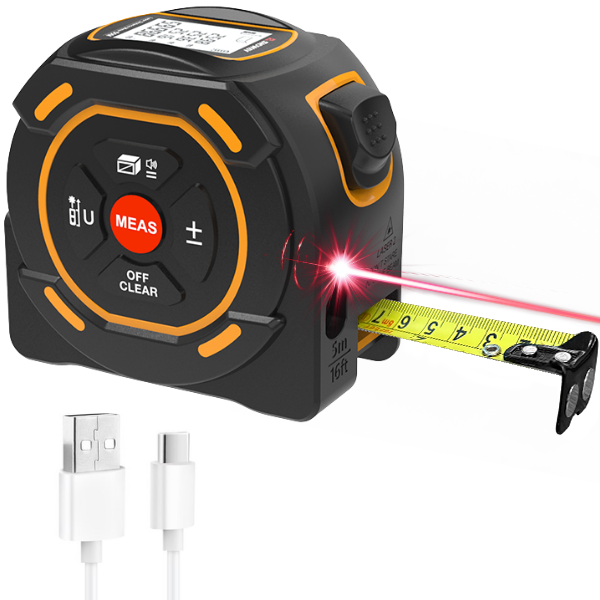 SW-TM60A Lazer Mesafe Ölçerli Şerit Metre | 60m + 5m ENJEKTÖRbrand> zoofarm