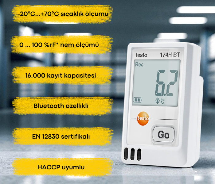 Testo 174H BT Akıllı Sıcaklık ve Nem Kayıt Datalogger Cihazı | Beyaz Sıcaklık ve Nem Ölçerlerbrand> zoofarm