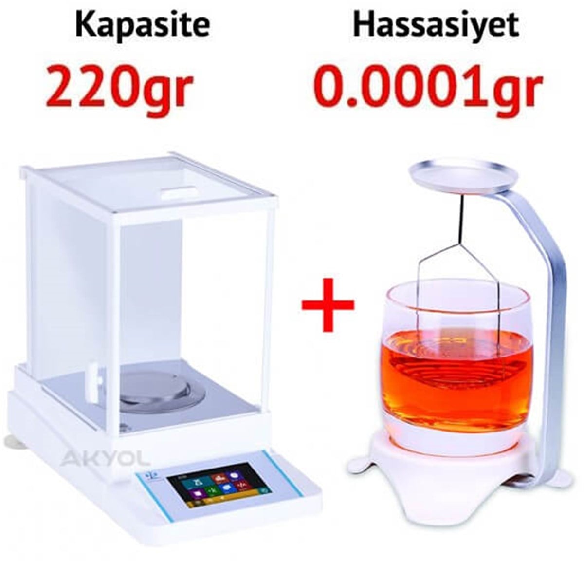 .WSA-224T Dokunmatik Ekranlı Analitik Terazi + YOĞUNLUK KİTİ TÜM ÖLÇÜM CİHAZLARIOLCUMCİHAZFİYAT zoofarm