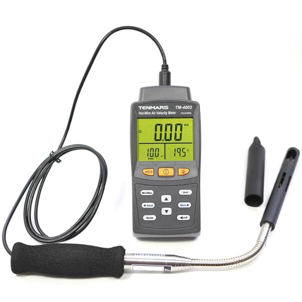 Tenmars TM-4002 Tel Tipi ''Hot Wire'' Sensörlü Hava Hızı Debi Sıcaklık ve Nem Ölçer ENJEKTÖRbrand> zoofarm
