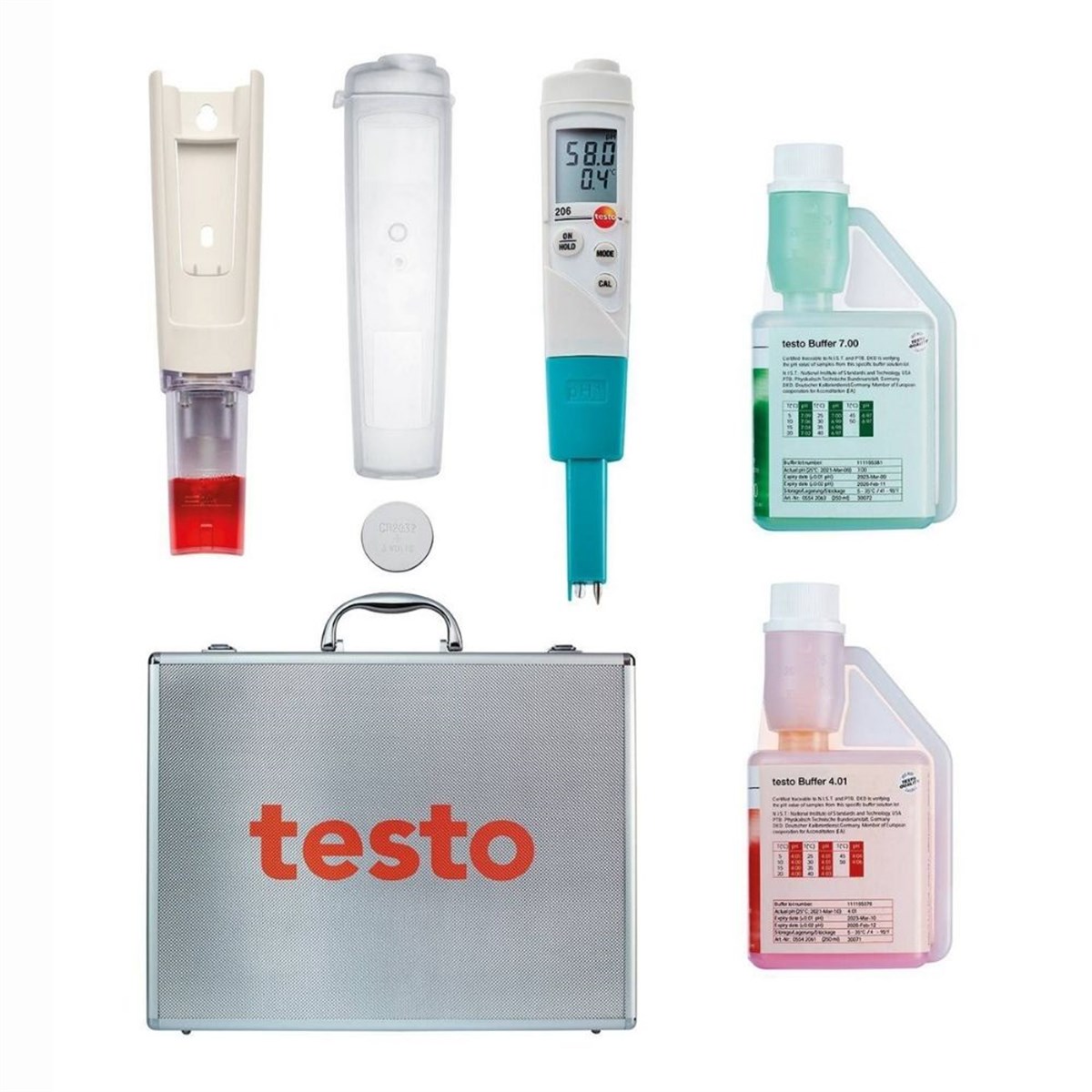 .Testo 206 pH2 pH ve Sıcaklık Ölçer (Yarı-Katı Gıda) Çantalı Set ENJEKTÖROLCUMCİHAZFİYAT zoofarm