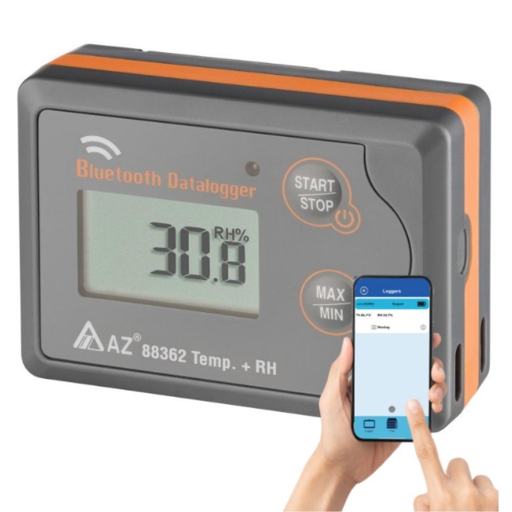 .AZ 88362 Sıcaklık Nem Kayıt Cihazı Datalogger | Akıllı Telefon Uyumlu ENJEKTÖRbrand> zoofarm