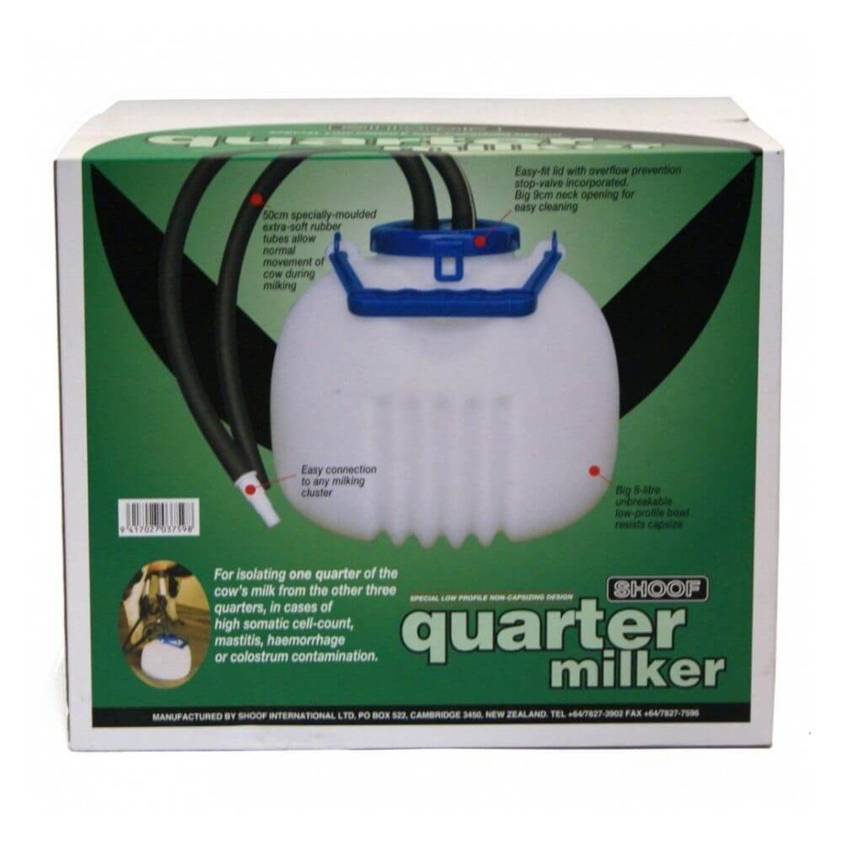 SHOOF QUARTER MILKER TEKLİ SAĞIM BİDONU 8LT