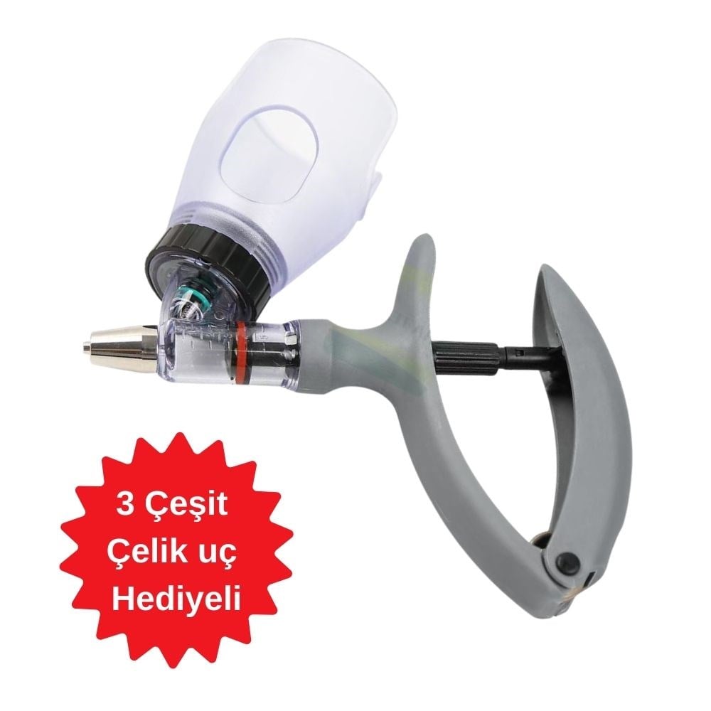 Veteriner Sürekli Enjektör 5 ml | Otomatik Aşı TabancasıENJ MATİK VETERİNER OTOMATİK ŞİŞE APARATLI ENJEKTÖR 5 ML. INJECTORSZOOFARM zoofarm