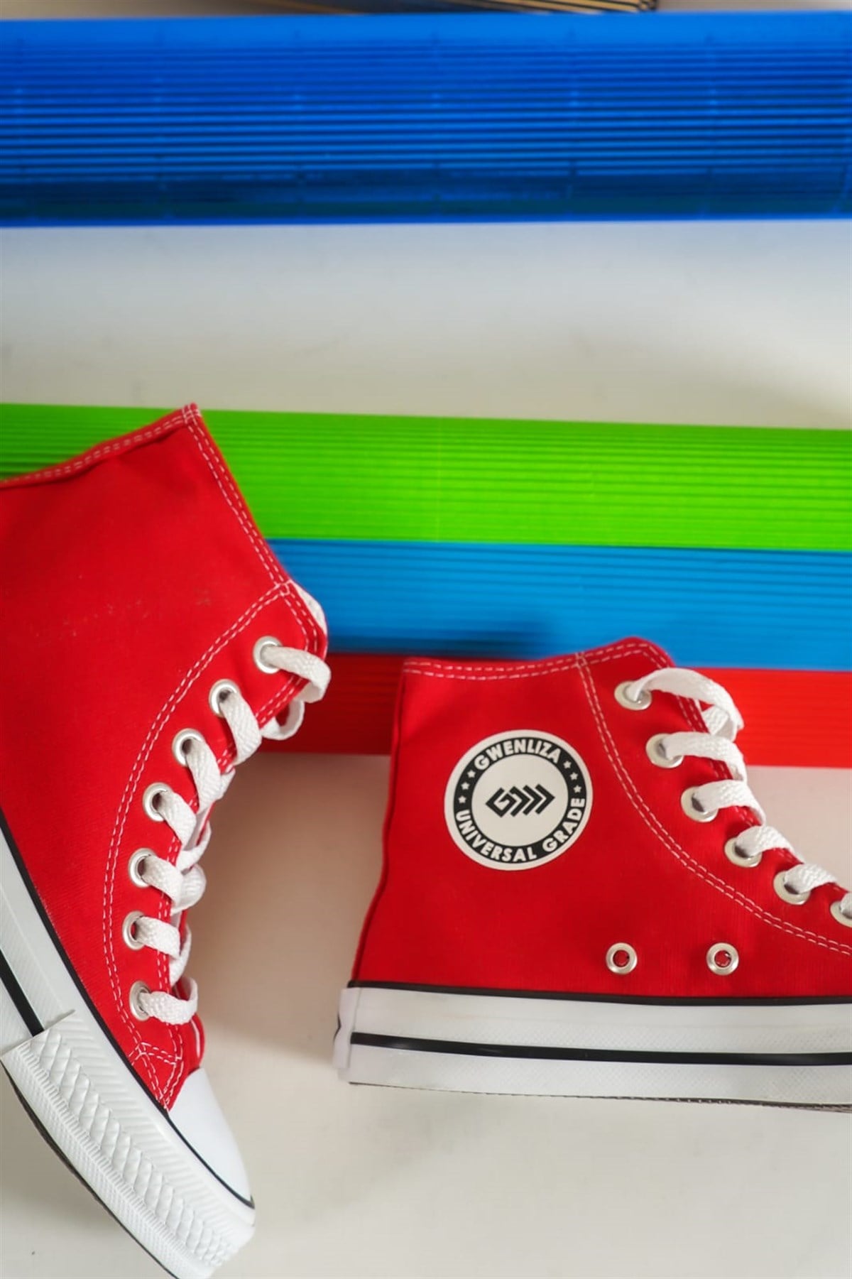 Gwenliza Europe Canvas Kırmızı Unisex Renkli Taban Spor Ayakkabı