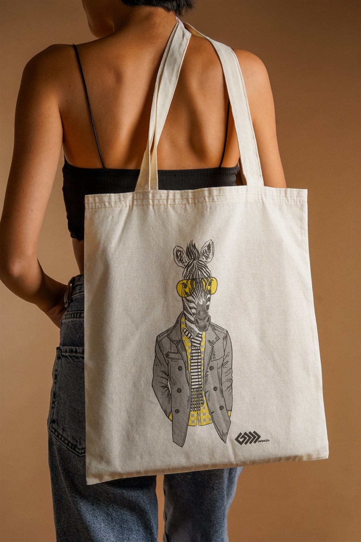 Gwenliza Zebra Desenli Ham Bez Çanta