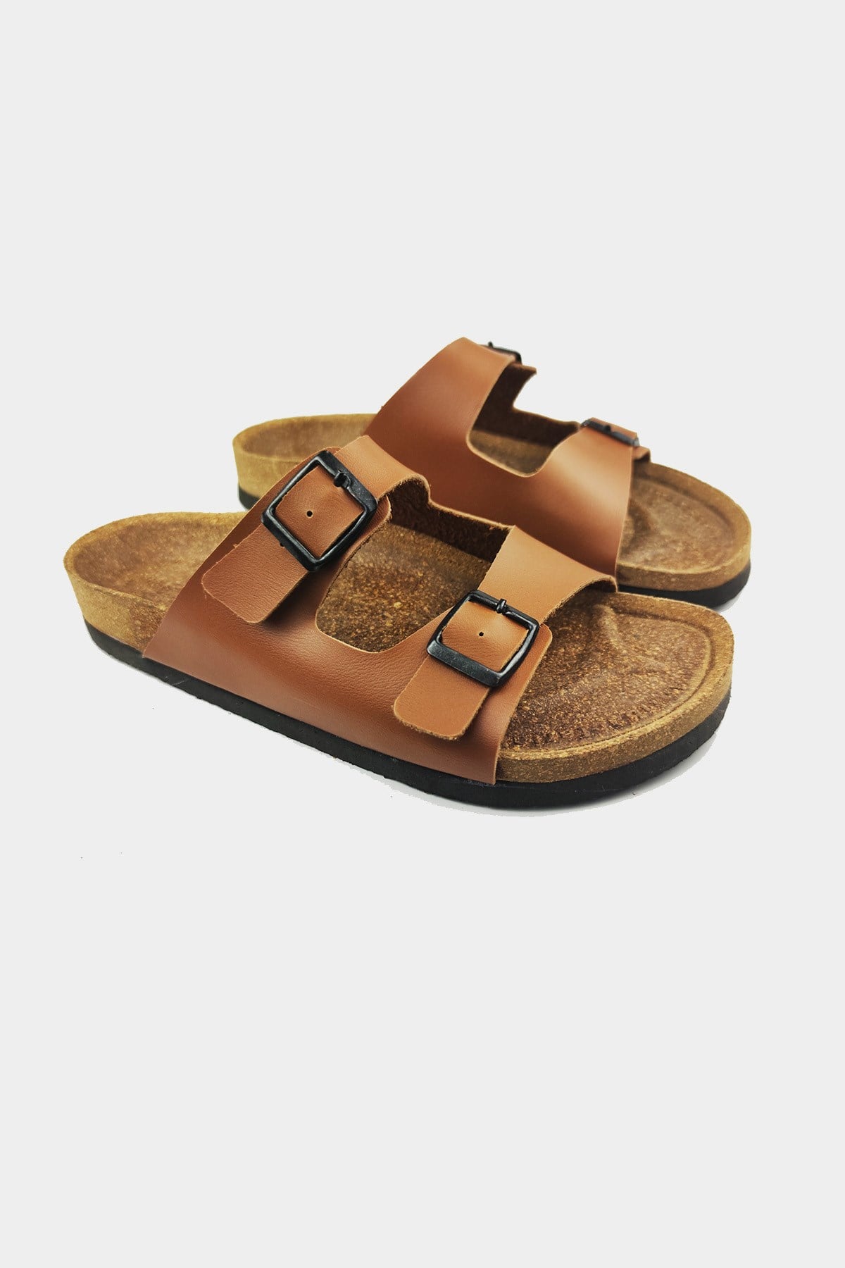 Unisex Gwenliza Arizona Taba Antibakteriyel Mantar Taban Hakiki Deri Terlik