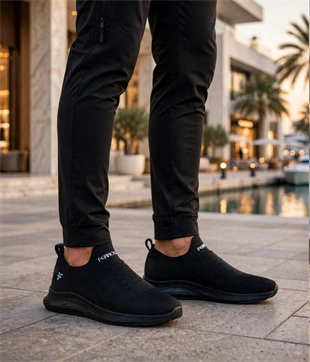 Effort Free Siyah Triko Erkek Spor Ayakkabı Sneaker