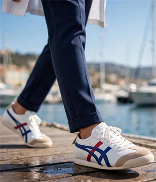 Gwenliza Tyger Cilt Beyaz Mavi Kırmızı Erkek Sneaker