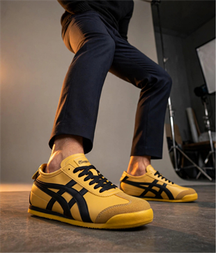 Gwenliza Tyger Cilt Sarı Siyah Erkek Sneaker