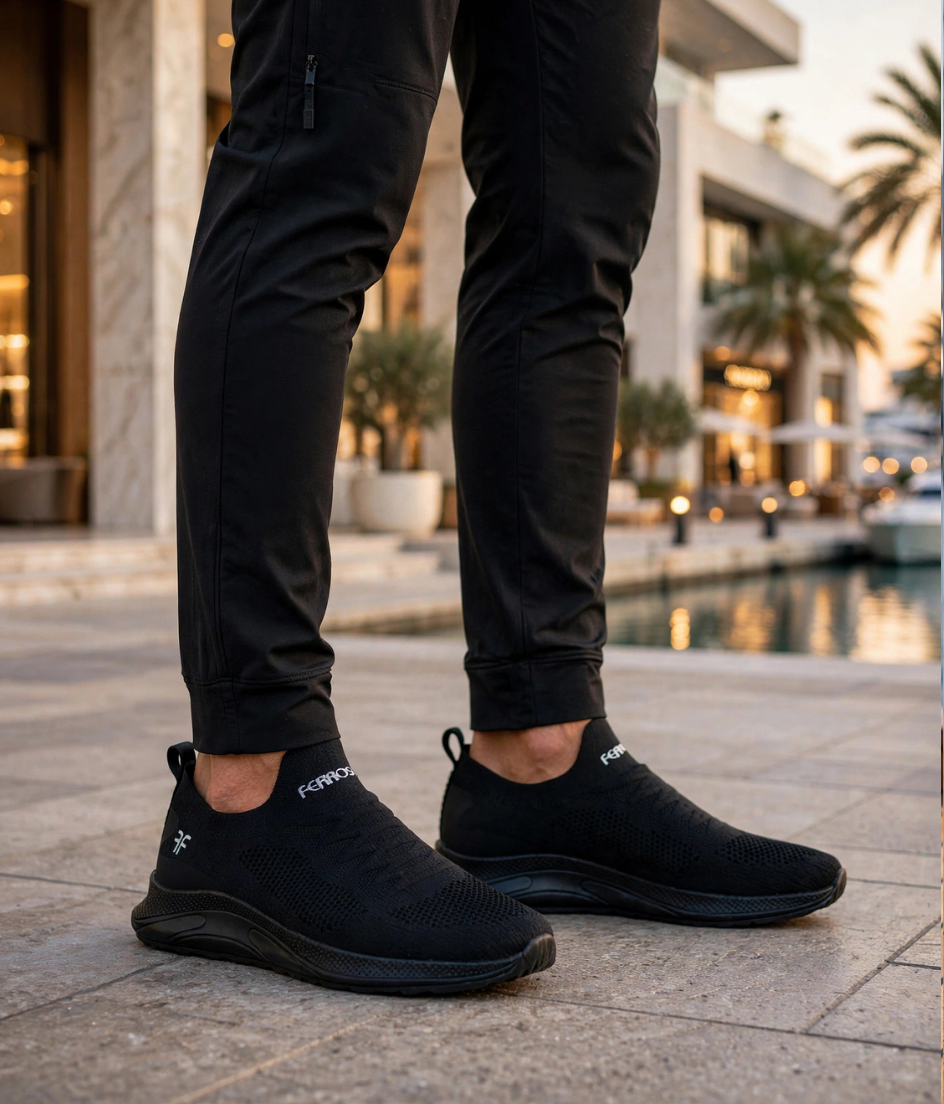 Effort Free Siyah Triko Erkek Spor Ayakkabı Sneaker