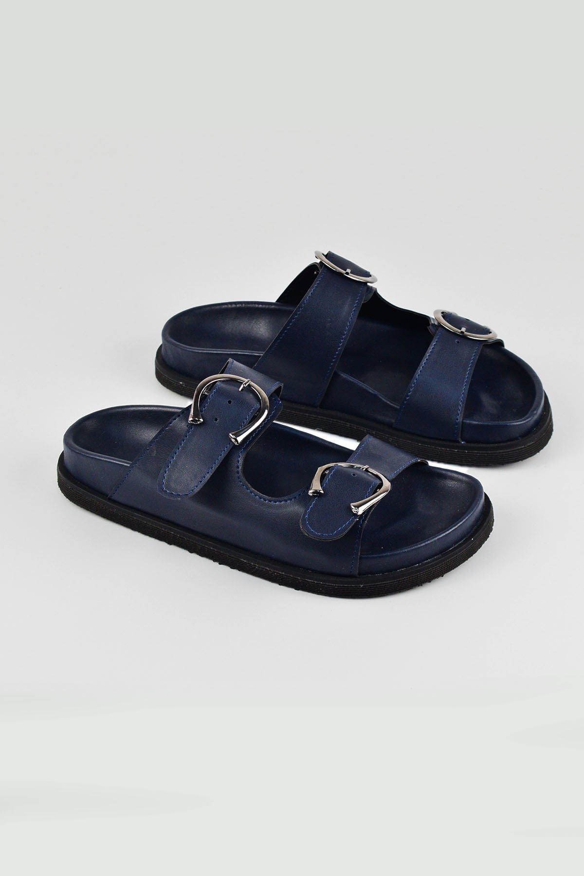 Gwenliza Siruz Lacivert Nal Toka Unisex Rahat Taban Terlik