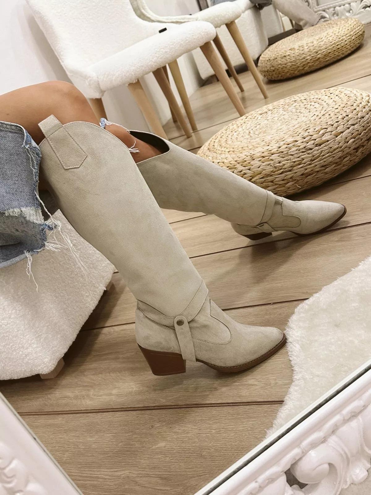 Lovely Taş Gri Hem Bot Hem Çizme - Çift Kullanım