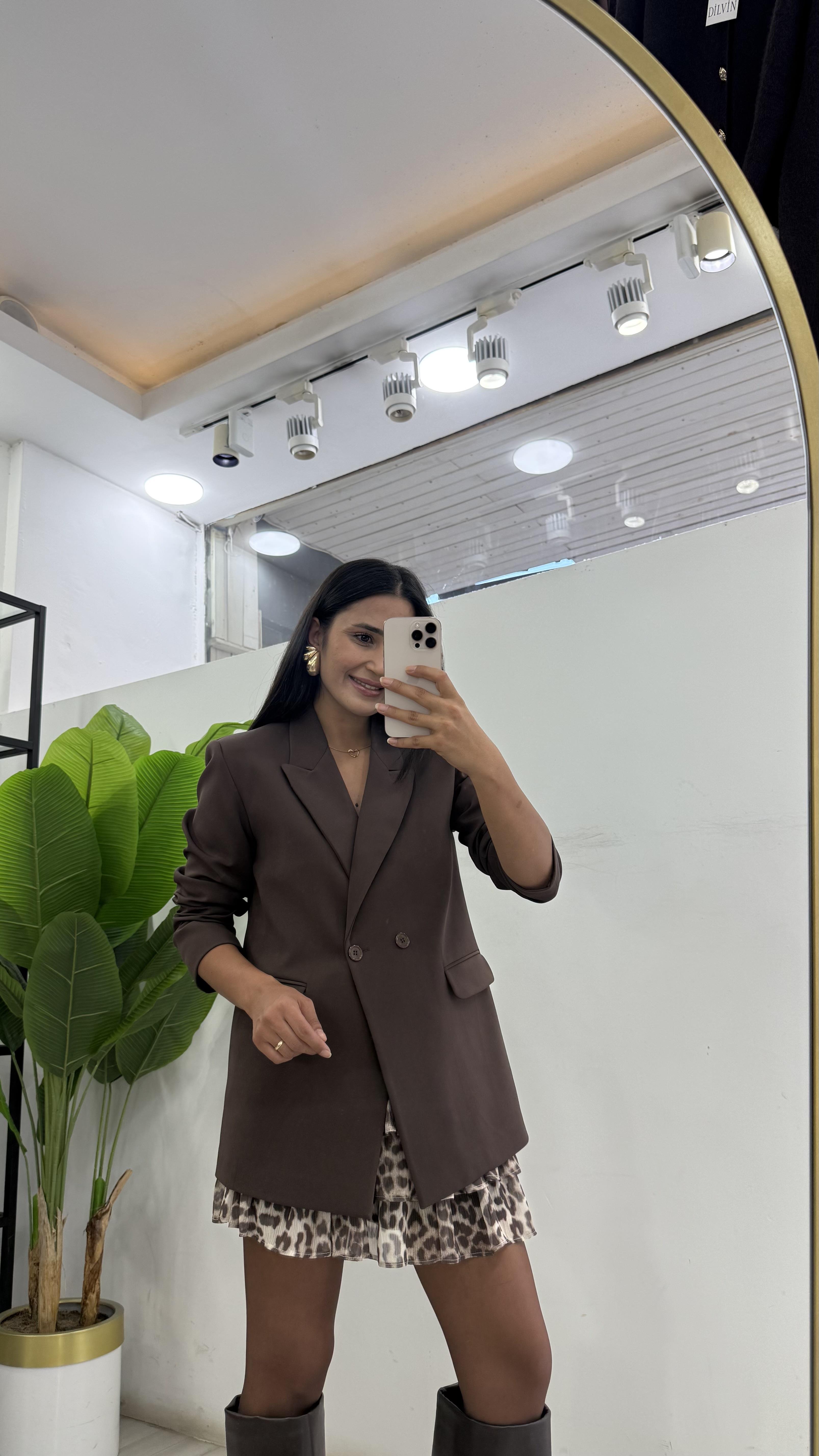 Kahve Blazer Ceket 