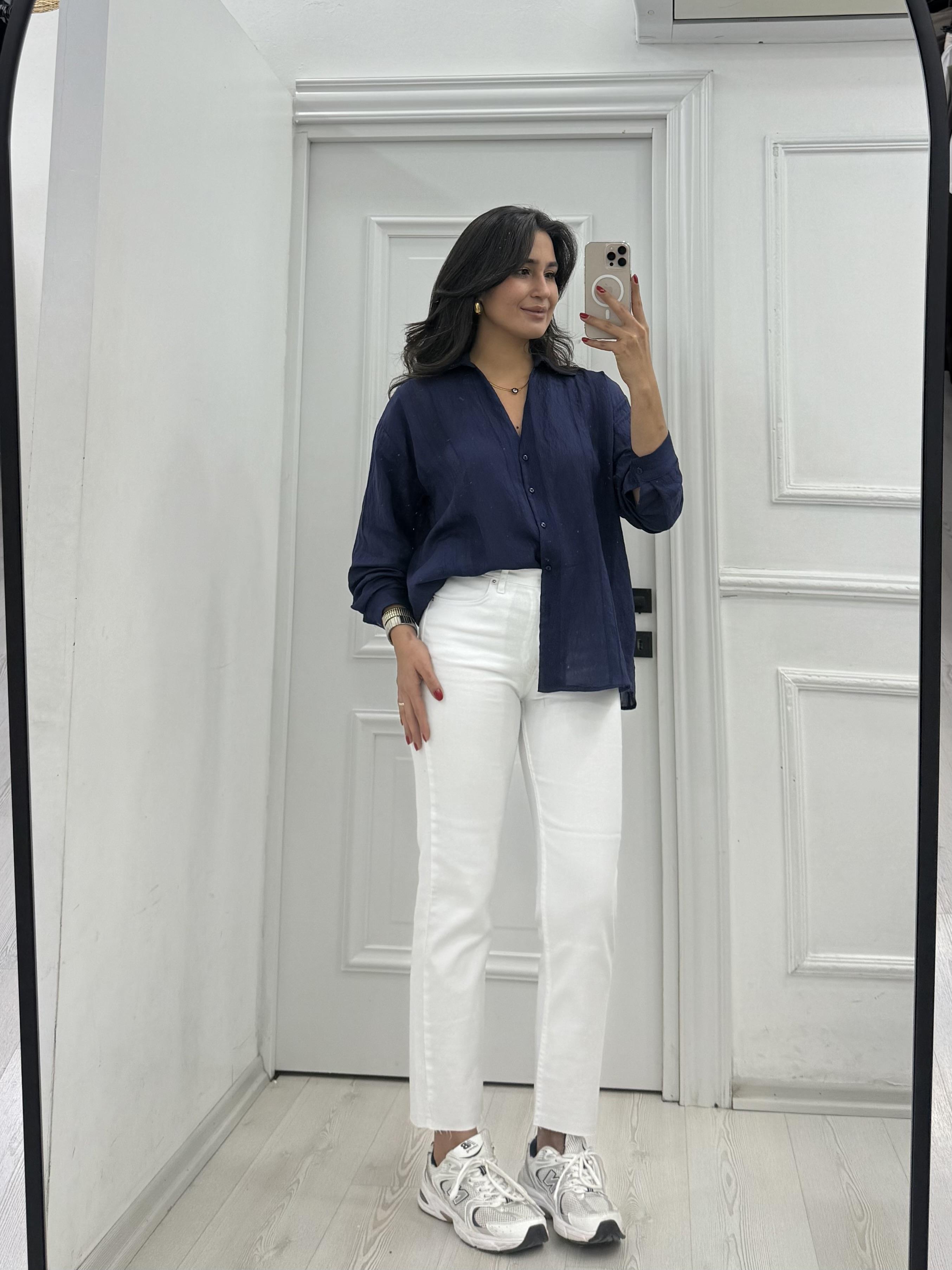 Likralı Kesik Paça Boyfit