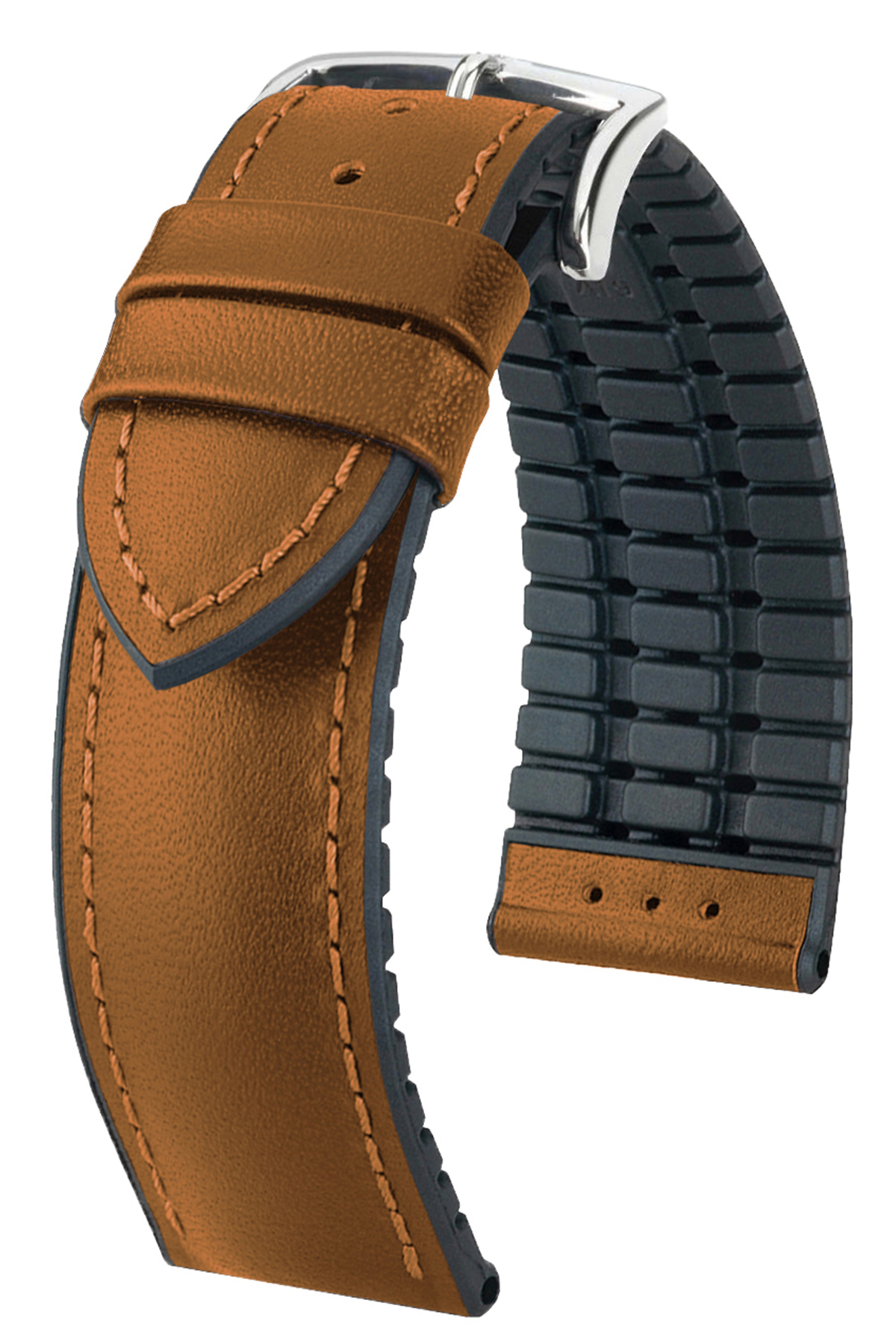 20mm-22mm-24mm Saat Uyumlu Siyah Renk Üzeri Taba Renk Klasik Model Deri Silikon Saat Kordonu Kayışı LS35KLS-G